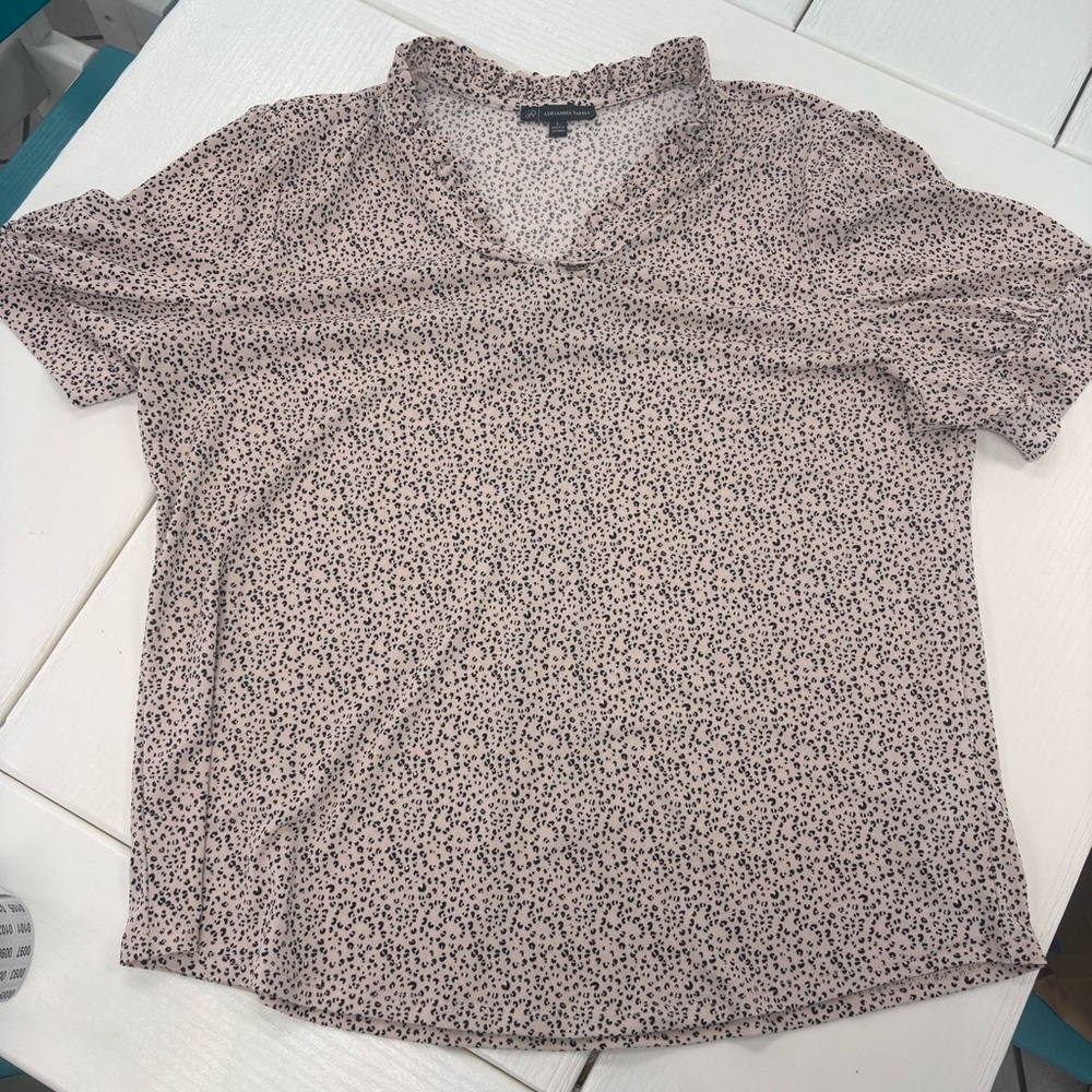 Adrianna Papell Leopard Cheetah Blouse